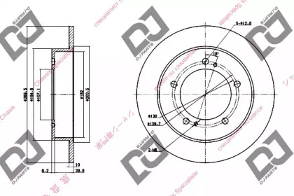 Тормозной диск DJ PARTS BD1265